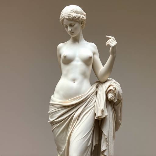 The Venus de Milo, a renowned ancient Greek statue of the goddess Aphrodite, missing her arms.